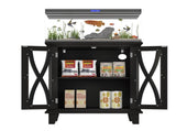 20 Gallon Fish Tank Stand with Power Outlets, Farmhouse Decorative Aquarium Stand N704P350196B