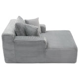 Full- compressed Chaise Lounge Sofa Bed 48.8" Upholstered Sofa Couch with Removable Pillows, Modern 83733908
