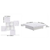 ZUN Square Marble Veneer Coffee Table Sliding Top with Storage in White 39.4'' WF322094AAK