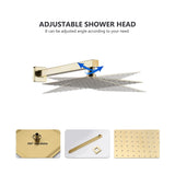 ZUN Shower set brushed gold 10 inch bathroom Deluxe mixer combination set wall mounted KE-3803-BG