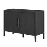 U-Style Storage Cabinet Sideboard Wooden Cabinet with 2 Metal handles and 2 Doors for Hallway, N711P241278B