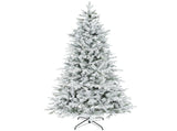 HOMCOM 7.5 ft Artificial Frosted Christmas Tree with Realistic Branches, Wide Full Spruce Holiday W2225P485592