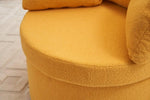 ZUN 029-Teddy Fabric Swivel And Storage Chair With Back Cushion For Living Room,Yellow W527P166251