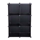 ZUN Cube Storage 6-Cube Closet Organizer Storage Shelves Cubes Organizer DIY Closet Cabinet Black 23704332