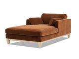 Knox 65" Modern Farmhouse Chaise Lounge Chair, Burnt Orange Performance Velvet B2719P391773