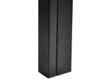 Simple Assembled Tempered Glass & Iron Dinner Table Black 00522385