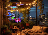 2PCS-Outdoor Solar Wind Chimes, Solar Butterfly Wind Chimes, Color Changing LED Wind Chime Light, 56920901