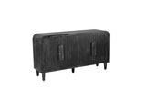 59'' Farmhouse Curved Vintage Storage Sideboard with Large Wooden Handles, Vertical Wood Grain W1445P214050