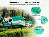 Outdoor Swing Cushions 70 Inch, Waterproof 4" Thick Porch Swing Cushion Replacement with Backrest 00632669