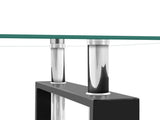 Arc Shaped Two Tiers Tempered Glass Coffee Table 58251189