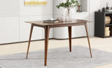 ZUN Dining Table Solid Wood Legs, Walnut N759P222557T