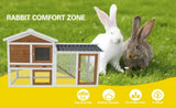 58" Wooden Outdoor Indoor Roof Waterproof Bunny Hutch Rabbit Cage Guinea Pig Coop PET House for W1431P341314
