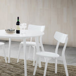 ZUN Roma Contemporary White Round Dining Table T2574P165164