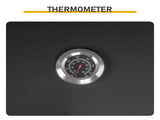 46,000 BTU Gas with Side Burner, 31 Burner Stand-Up Black Iron BBQ, Porcelain Enamel 26445060