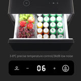 Modern Smart Side Table with Built-in Fridge, Wireless Charging, Temperature Control, Power Socket, W1172P178854