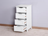 White Bathroom Storage Cabinet, Freestanding Cabinet with Drawers W40914884