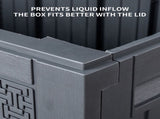 90gal Outdoor Garden Plastic Storage Deck Box Chest Tools Cushions Toys Lockable Seat 01303501