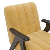 Rella Modern Teddy Sherpa Accent Chair with Espresso Wood Frame T2574P241339