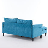 Convertible Combination Sofa Sofa U-Shaped Sofa with Footstools with Storage, Gray Sofa for Living W2012P253357
