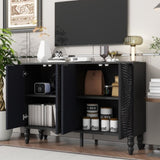 U-Can 47.2'' Modern TV Stand, Entertainment Center Media Console with 2 Spacious Storage Space, N724P233372B