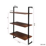 3 Tier and 2 Tier Bathroom Shelves Metal, Wood Hanging Storage Bookshelf W331P279736