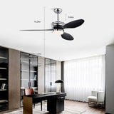 ZUN 52'' ABS Ceiling Fan with Lights and DC Remote, DC Motor Modern Ceiling Fan with 3 ABS Fan W1592P162701