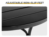 Outdoor Round Side Table, Small Metal Table Patio End Table Coffee Bistro Table for Indoor Outdoor, 55146509