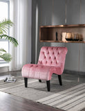 COOLMORE Modern Velvet Armless Accent Living Room Chair / Leisure Chair,Upholstered Fabric Button W39550123