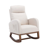 COOLMORE Rocking Chair, Modern Glider Chair, Recliner Armchair with Wood Legs and Side Pocket, W39590163
