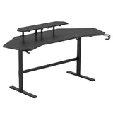 Techni Sport TS911D Gaming Desk with Shelves & Accessory Holder, Black B031P269895