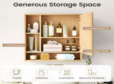 2 in 1 Mirrored Bathroom Wall Cabinet, Space-Saving Medicine Cabinet with Hidden Storage & Shelves 28407532
