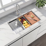 33 Undermount Workstation Sink-33 x 19 Inch Undermount Stainless Steel Kitchen Sink 18 Gauge, W1386P310820