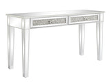 106*38*76cm Modern Mirror Two-Pump Computer Table Silver 76819438