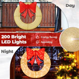 48" Pre-Lit Christmas Wreath - 200 LED Lights , IP44 86519120