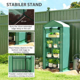 4 Tier Mini Small Greenhouse Green 17404091