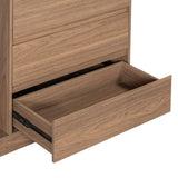 ZUN Wardrobe with 4 Drawers and 3 Shelves,Espresso N820P196888P