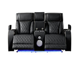 Fortuner Modern Style Upholstery Recliner Loveseat Made with Wood & Massage Function Included-Black B009P287716