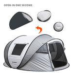 ZUN 4-6 Persons White + Gray Pop-Up Boat Tent T2602P172610