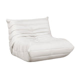 Luxury Accent Chair Tufted Beige Microfiber Comfy Chair Living Room Furniture 1pc Floor Chair B011P300061