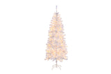 ZUN 6 FT Pre-lit Artificial Pencil Christmas Tree, Hinged Xmas Pine Tree with 400 Branch Tips, 210 43589687