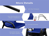 Navy 2 Pack Stackable Patio Dining Chairs, Ergonomic Steel Frame Breathable Fabric Outdoor Chairs 74390059
