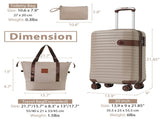 Luggage Sets 3 Piece Carry on Luggage 22x14x9 Airline Approved, Lightweight Hardshell ABS Suitcases PP532403AAM