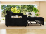 Sleeper Sofa Couch w/Pull Out, Modern Velvet Convertible Sleeper Sofa, Small Love seat Sofa W1825P332360