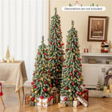 3-Piece Slim Pencil Christmas Tree Set - 216302505 Branch Tips, Simulated Snow 90263291