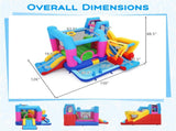 6-in-1 Inflatable Bouncer Castle with Climbing Wall, Ring Toss, Punching Bag, Ideal Gift for 21842038