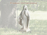 31.5" Virgin Mary Garden Statue, All-Weather MgO Religious Sculpture for Outdoor & Indoor Decor 96303444