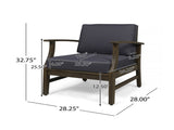 PERLA CLUB CHAIR, DARK GREY 61442.00GDGRY