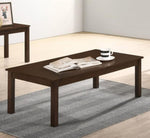 ZUN Walnut / Brown Color Elegant 3pc Coffee Table Set 1x Coffee Table and 2x End Tables Living Room B011P237497