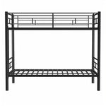 ZUN Bunk Bed Twin Over Twin Size with Ladder and high Guardrail, Able to Split, Metal Bunk Bed, Storage W1935P167850