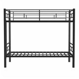 ZUN Bunk Bed Twin Over Twin Size with Ladder and high Guardrail, Able to Split, Metal Bunk Bed, Storage W1935P167850